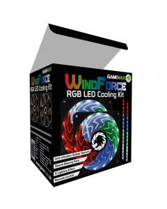 Game Max Windforce 2x RGB 12cm Fans, 2x RGB 30cm LED Strips & Remote