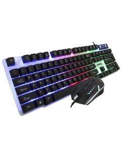 Jedel White RGB USB Gaming Keyboard & Optical Mouse Set - GK100-W 
