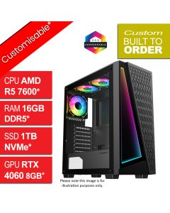 AMD Ryzen 5 7600 RTX4060 Prism v1.7 RGB Gaming PC