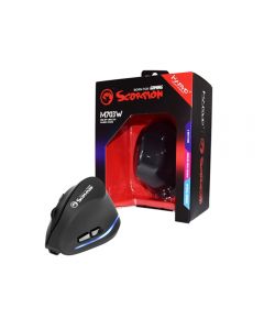 Marvo Scorpion M703W Blue LED Black Ergonomic Wireless Gaming Mouse 