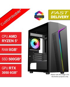 AMD Ryzen 5 4500 RTX3050 Alpha v2.3 RGB Gaming PC