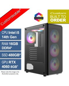 Intel Core i5 14400F, RTX 4060, Slammer v1.8, Gaming PC