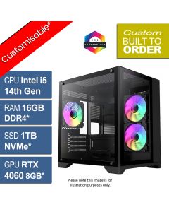 Intel Core i5 14400F, RTX 4060, Infinity MINI v1.9, Gaming PC