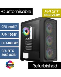 Intel i7 6700 16GB 480GB RTX3050 W10 Orion v2.3 Refurb Gaming PC