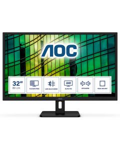 AOC Q32E2N, 31.5", QHD, Adaptive-Sync, 75Hz, HDMI/D.Port, IPS Monitor