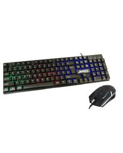 Jedel GK100-B RGB USB Gaming Keyboard and Mouse Set - Black/Black