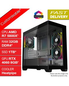 AMD Ryzen 7 5800X 32GB RTX 4060 Mercury v1.5 Gaming PC product image