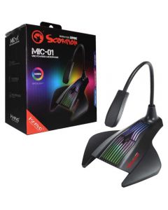 Marvo Scorpion RGB Gaming Microphone, Flexible Boom-Arm, USB Powered