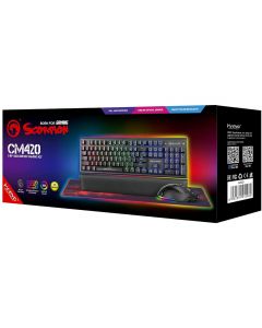 Marvo Scorpion 3-in-1 RGB Gaming Bundle Keyboard/Mouse/Mouse Pad