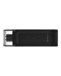 64GB Kingston DataTraveler 70, Black, USB-C Flash Drive