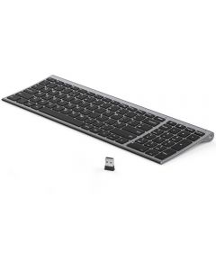 Seenda Wireless Re-Chargeable Silver with Black Keys Keyboard Only