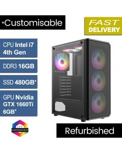 Intel i7 4790 16GB GTX1660Ti W10H Delta Refurb Gaming PC v1.2