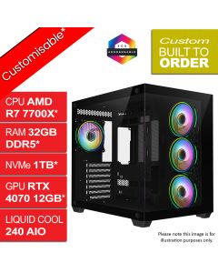 AMD Ryzen 7 7700X RTX 4070 CiT Vision Gaming PC Hail v1.2