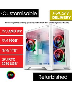 AMD Ryzen 5 4500, RTX 3050 8GB, W11H, Infinity Mini Refurb Gaming PC