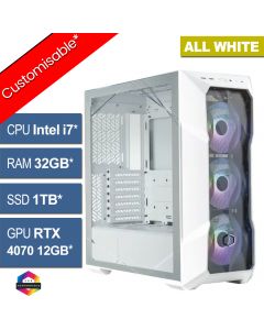 Intel i7 12700KF 32GB RTX 4070 W11H TD500 White Refurb Gaming PC