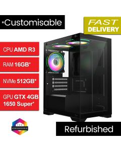 AMD Ryzen 3 3100 16GB 512GB GTX1660 W11H Refurb Range Gaming PC v1.1