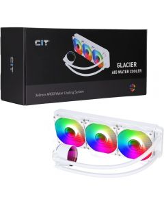 CiT 360mm AIO, Pro Glacier Watercooler, White, ARGB Infinity