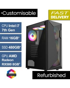 Intel i7 7700 16GB RX580 8GB W10H, Carisma V1 Refurb Gaming PC