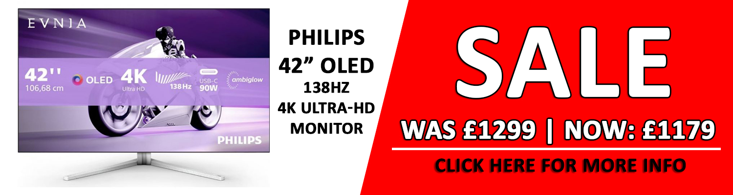 Philips Evnia 42in, 3840x2160 OLED 138Hz 0.1ms 4K Gaming Monitor